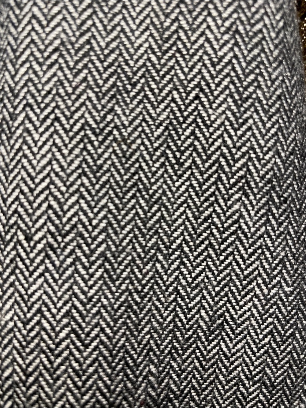Zara Woman Herringbone Gray Open-Front Blazer L - Picture 6 of 6